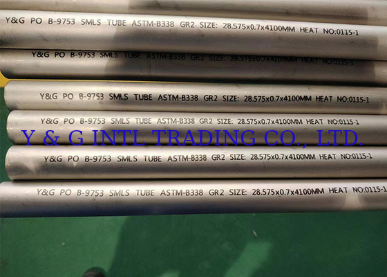 ASTM B338 ท่อไทเทเนียมแบบสแตนดาร์ดไร้สายที่มีความสกปรก 0.1%